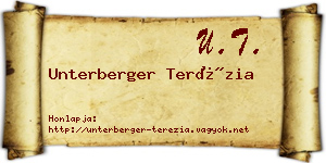 Unterberger Terézia névjegykártya